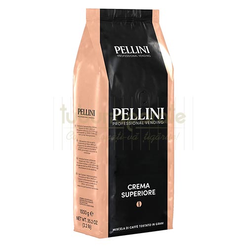 Pachet de 1kg cu cafea boabe Pellini Crema Superiore